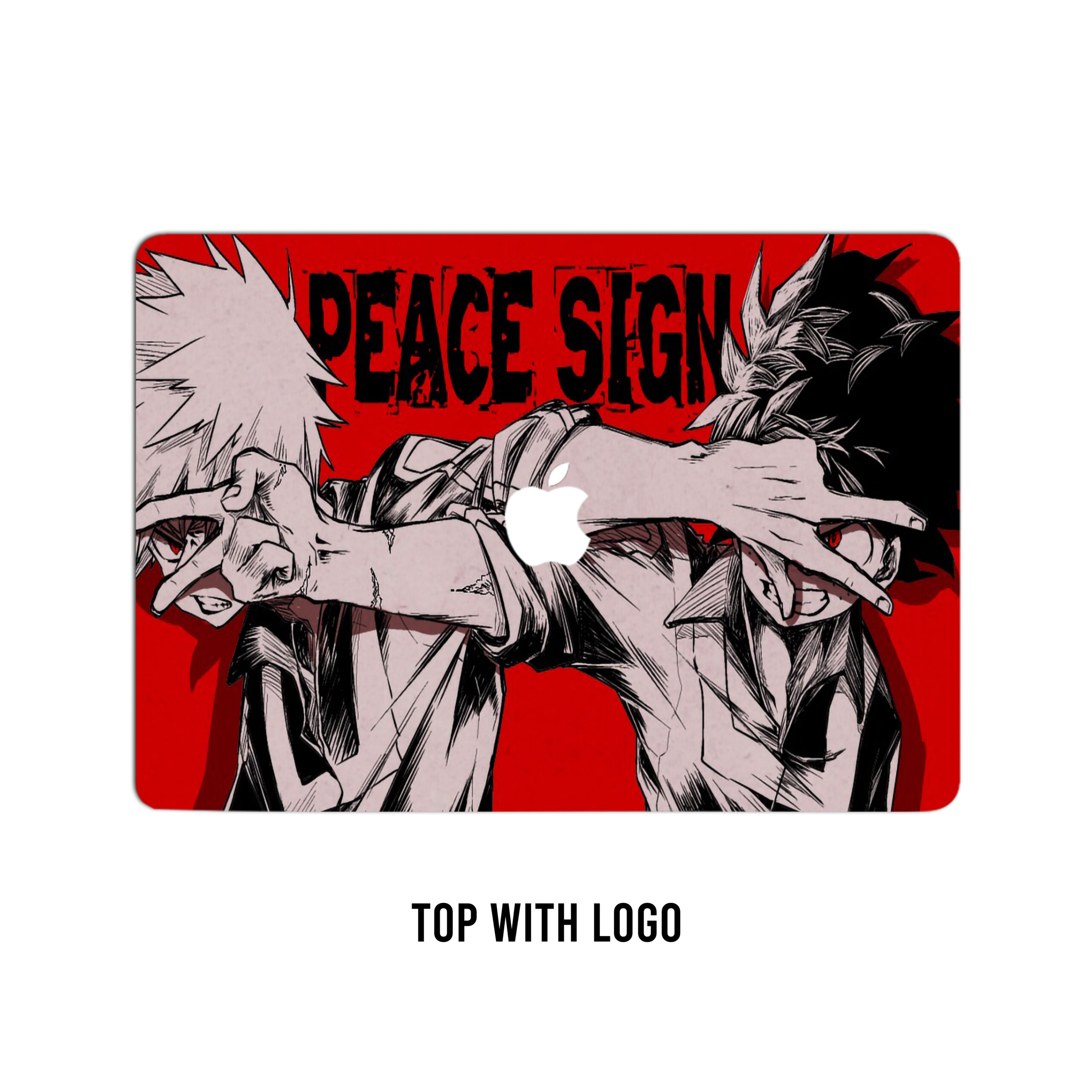 Dynamic duel! Izuku vs. Katsuki. Unleash the power with a peaceful twist in this epic laptop skin featuring the future of heroes