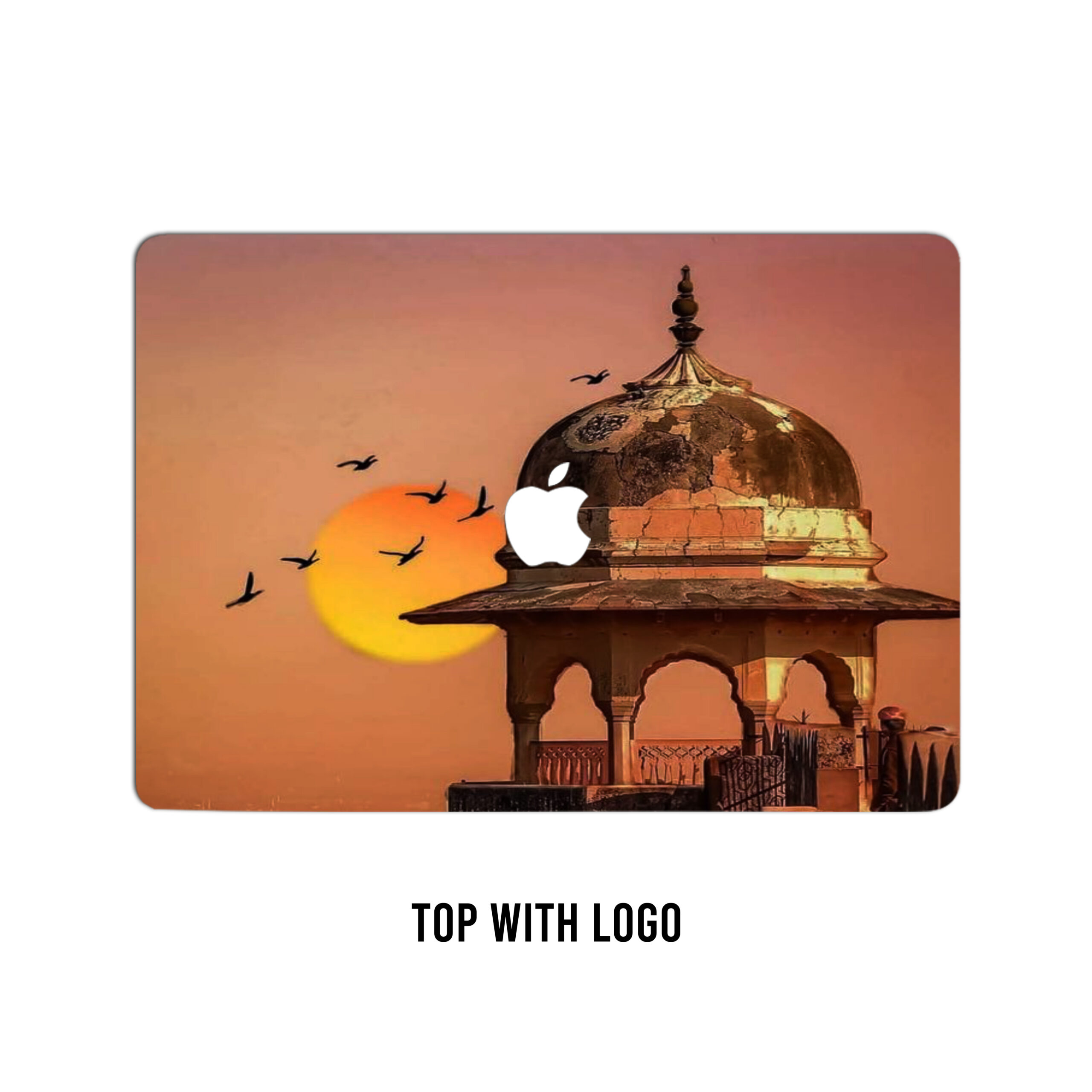 Dawn’s embrace at Jaigarh! A symphony of sunlight and wings. Laptop skin edition