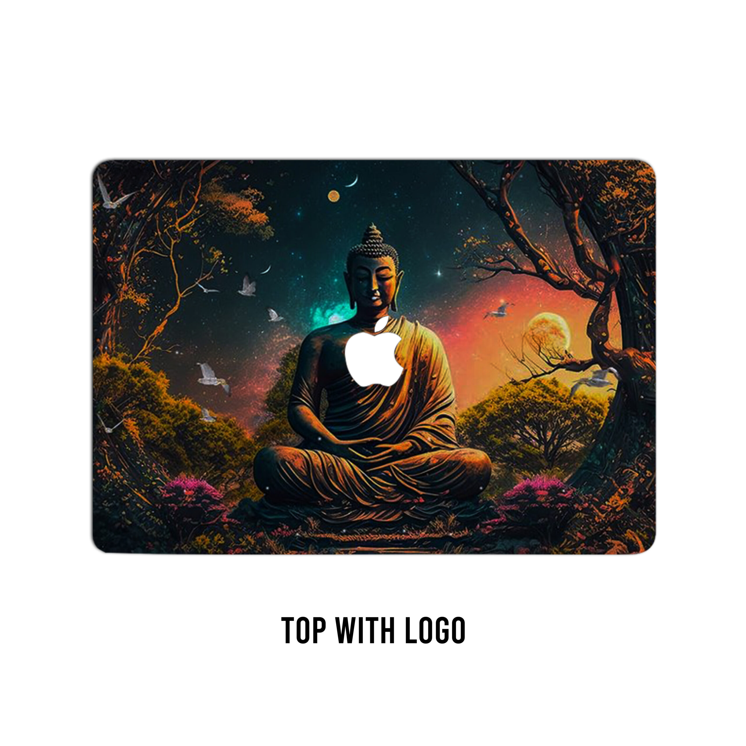 Tranquil harmony! Colorful buddha art laptop skin