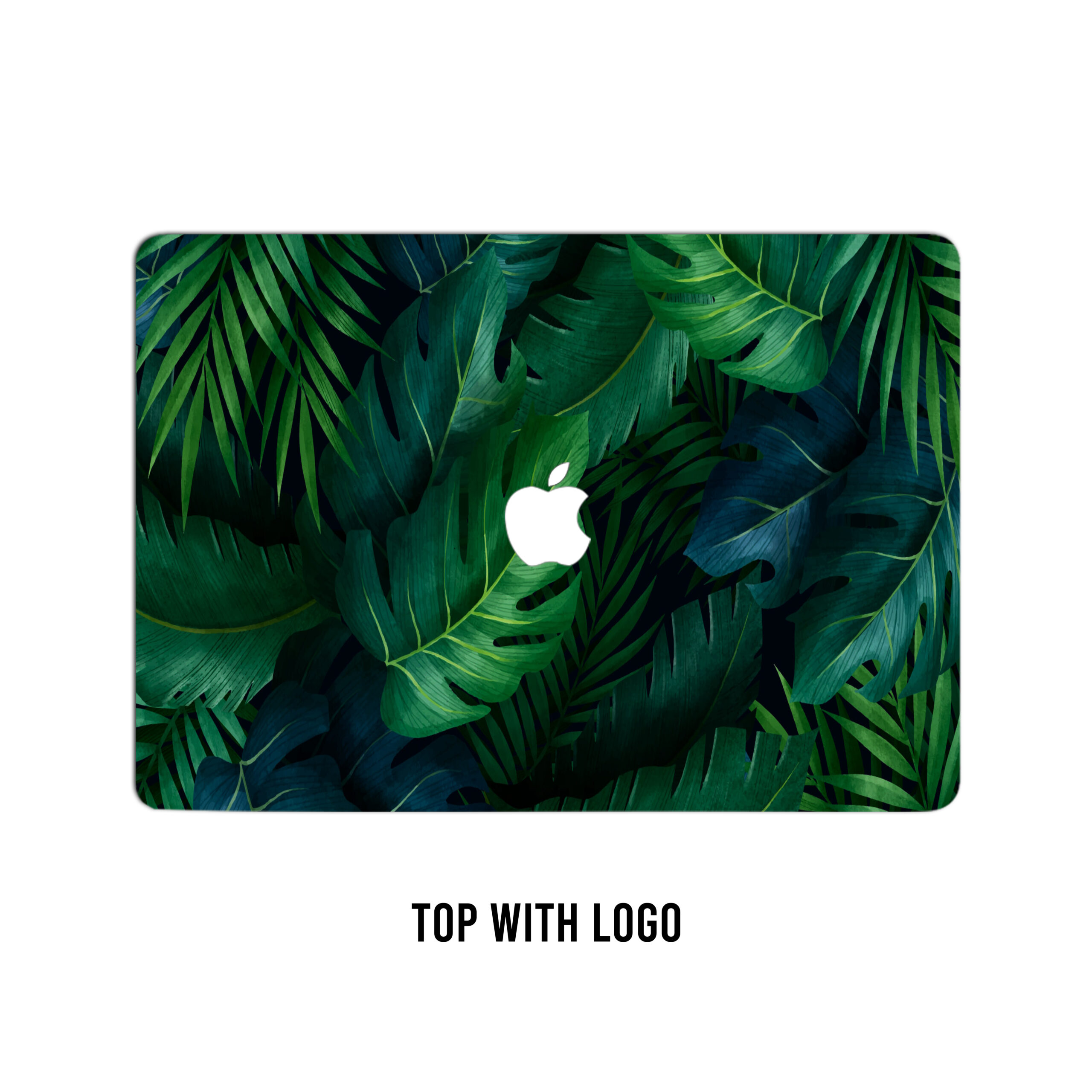 Emerald palm paradise! Tropical green leaves laptop skin