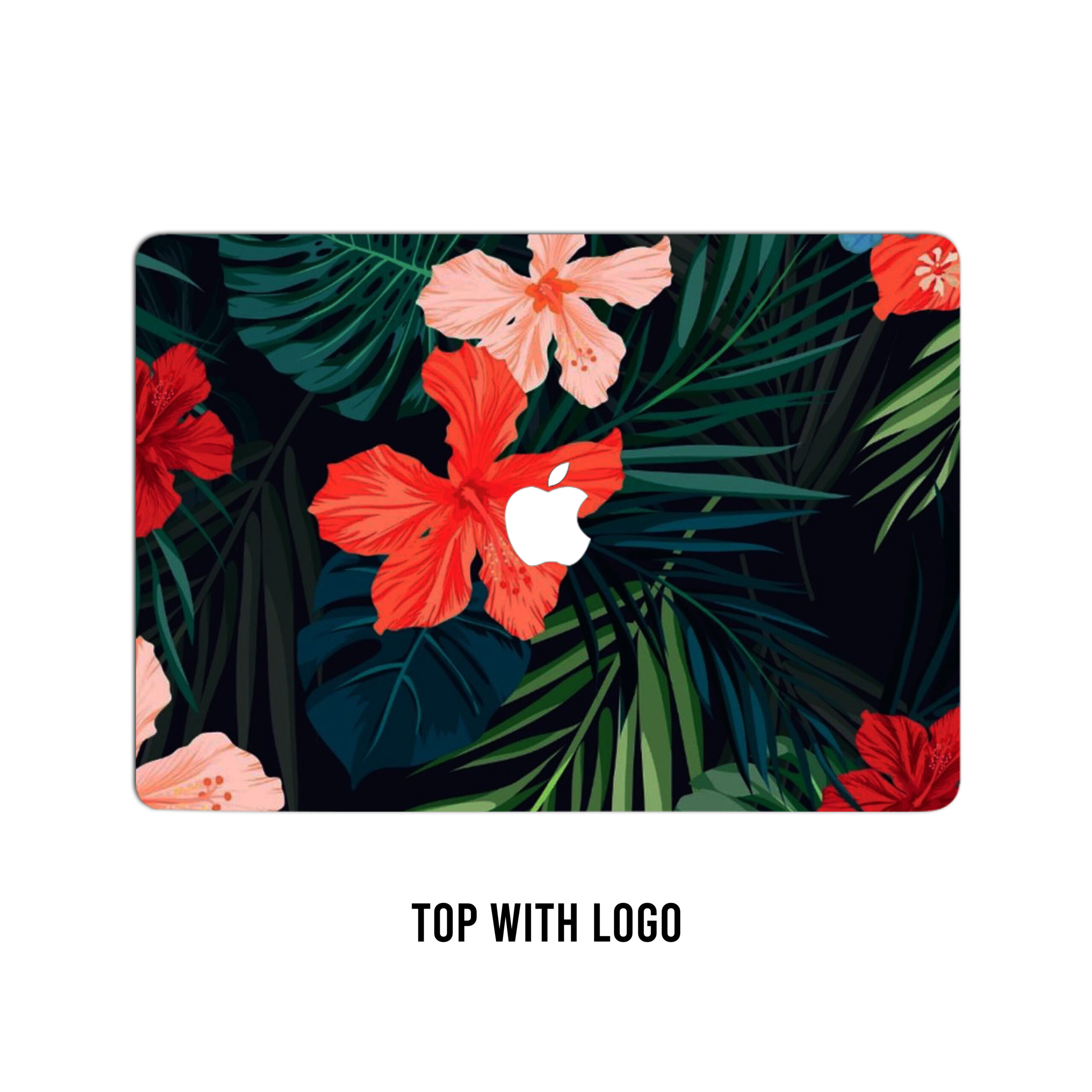 My laptop skin, a tapestry of nature’s elegance! Leaves and flowers dancing in harmony with every click